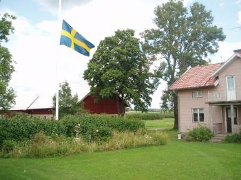 Flagga på halv stång