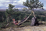 Middagsvila vid vackra fjäll öster om Storfjäten