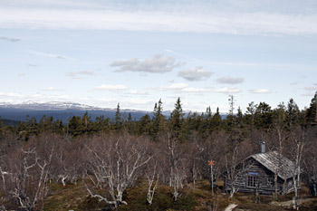 Slagebäckskojan, Nipfjället, Idre. Slutet av maj månad.