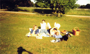 Familjen på stranden